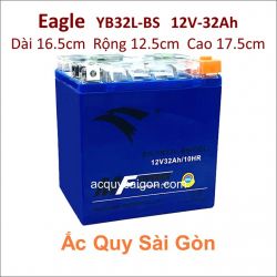 Ắc quy xe mô tô gel Eagle 12V-32Ah YB32L-BS