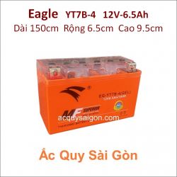 Ắc quy xe mô tô gel Eagle 12V 6.5Ah YT7B-4