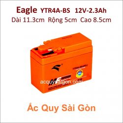 Ắc quy xe máy gel Eagle 12V 2.3Ah/10HR (2.5Ah/20HR) 45CCA EG-YTR4A-BS