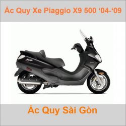 Ắc quy xe tay ga Piaggio X9 500 Evolution / ABS (2004 - 2009)