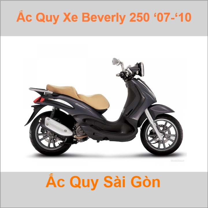 Ắc quy xe tay ga Piaggio Beverly 250ie / BV250 (2007 - 2010)