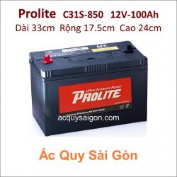 Ắc quy Prolite 12V/100Ah C31S-850 Cọc bulon