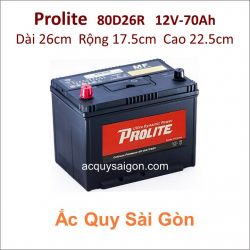 Ắc quy Prolite 12V 70Ah 80D26R (NX110-5)