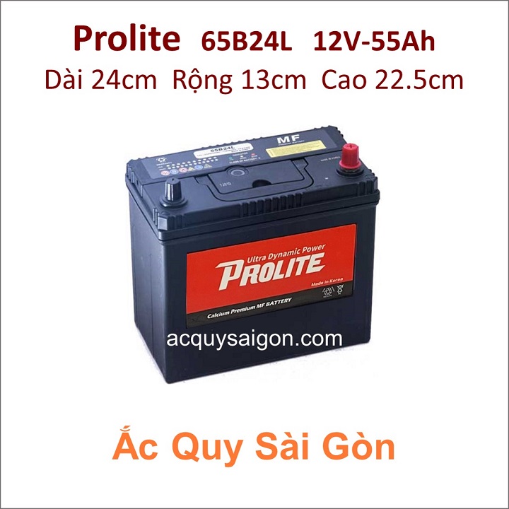 Ắc quy Prolite 12V 55Ah 65B24L (N55L)