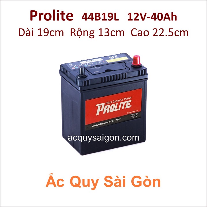 Ắc quy Prolite 12V 40Ah 44B19L (NS40ZL)