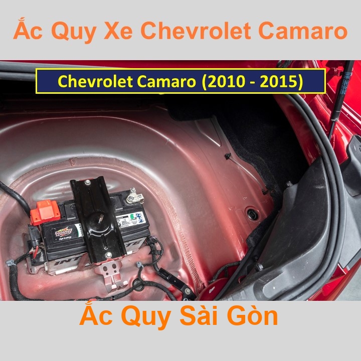 Bình ắc quy cho xe Chevrolet Camaro (2010 - 2015) có công suất tầm 
95Ah, 100Ah (cọc chìm – cọc nghịch) với các mã bình ắc quy phổ biến như 
AGM95, Di