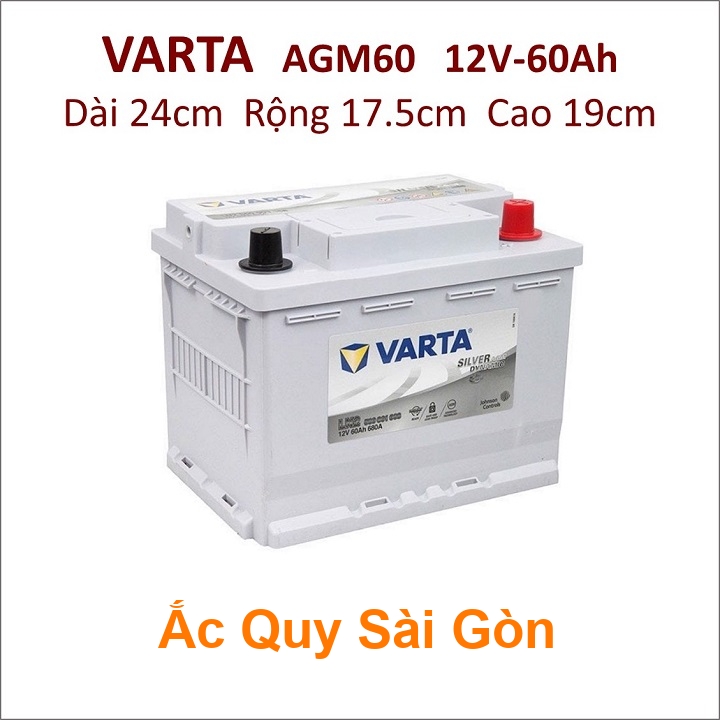 Ắc quy Varta 12V 60Ah AGM60 (560901068)