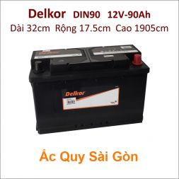 Ắc quy Delkor 12V 90Ah Din90 (59043)