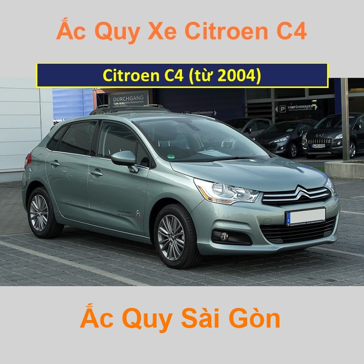 Bình ắc quy xe ô tô Citroën C4 (từ 2004)