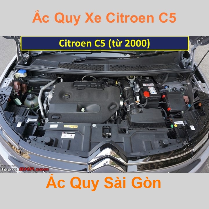 Bình ắc quy cho xe Citroen C5 có công suất tầm 70Ah, 74Ah (cọc chìm – cọc nghịch) với các mã bình ắc quy như Din70, Din74