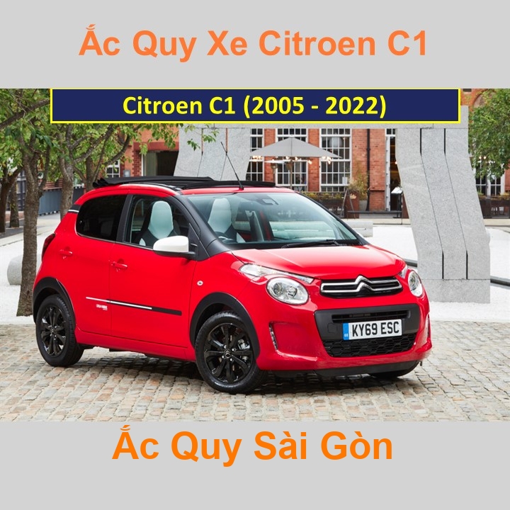 Bình ắc quy xe ô tô Citroën C1 (2005 - 2022)