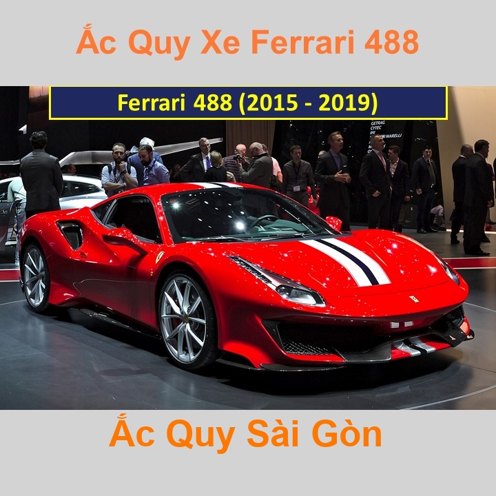 Bình ắc quy xe ô tô Ferrari 488 (2015 - 2020)