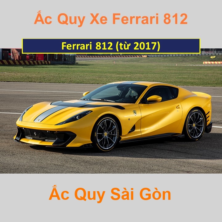 Bình ắc quy xe ô tô Ferrari 812 (từ 2017)