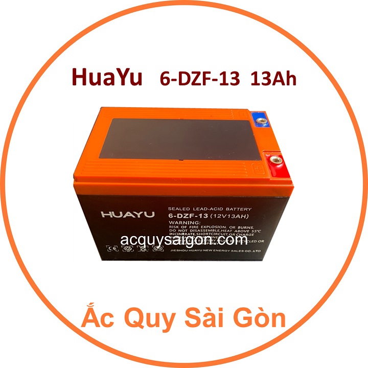 Ắc Quy Sài Gòn | Chuyên cung cấp sỉ và lẻ các loại bình ắc quy xe đạp điện HuaYu 6-DZF-13 12V 13Ah chất lượng tốt, giao hàng nhanh chóng với giá rẻ, c