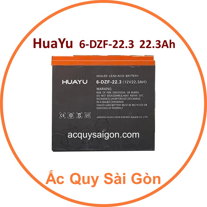Ắc Quy Sài Gòn | Chuyên cung cấp sỉ và lẻ các loại bình ắc quy xe đạp điện HuaYu 6-DZF-22.3 12V 22.3Ah chất lượng tốt, giao hàng nhanh chóng với giá r