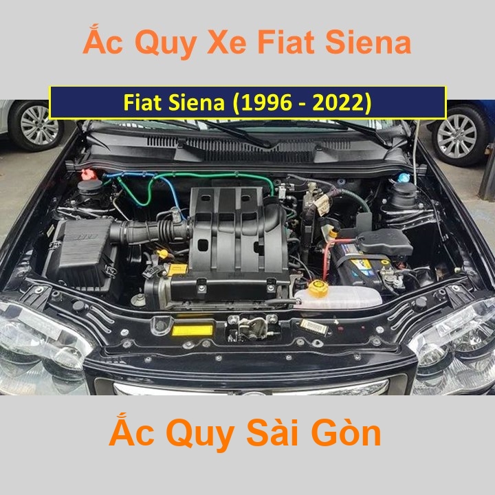 Bình ắc quy cho xe Fiat Siena có công suất tầm 60Ah, 62Ah (cọc chìm – cọc nghịch) với các mã bình ắc quy như Din60, Din62 Bình acquy oto Fiat Siena có