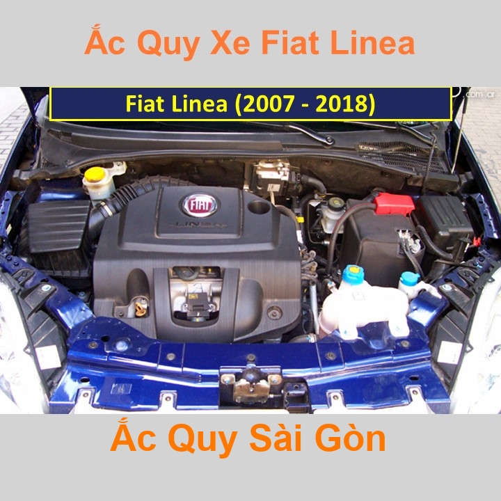 Bình ắc quy cho xe Fiat Linea có công suất tầm 60Ah, 62Ah (cọc chìm – cọc nghịch) với các mã bình ắc quy như Din60, Din62 Bình acquy oto Fiat Linea có