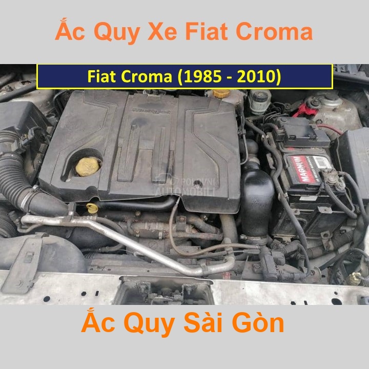 Bình ắc quy cho xe Fiat Croma có công suất tầm 71Ah, 74Ah (cọc chìm – cọc nghịch) với các mã bình ắc quy như Din71, Din74 Bình acquy oto Fiat Croma có