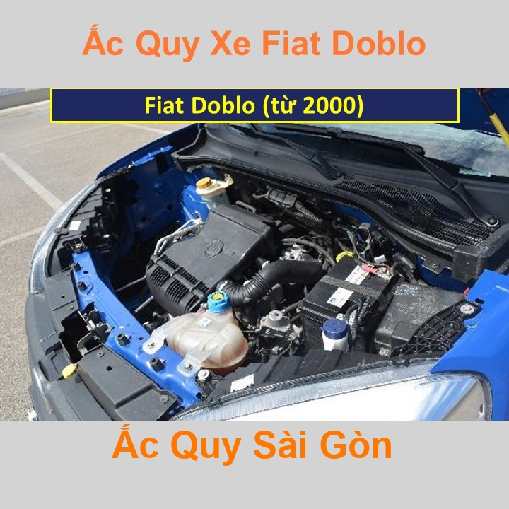 Bình ắc quy cho xe Fiat Dolblo có công suất tầm 60Ah, 62Ah (cọc chìm – cọc nghịch) với các mã bình ắc quy như Din60, Din62 Bình acquy oto Fiat Dolblo