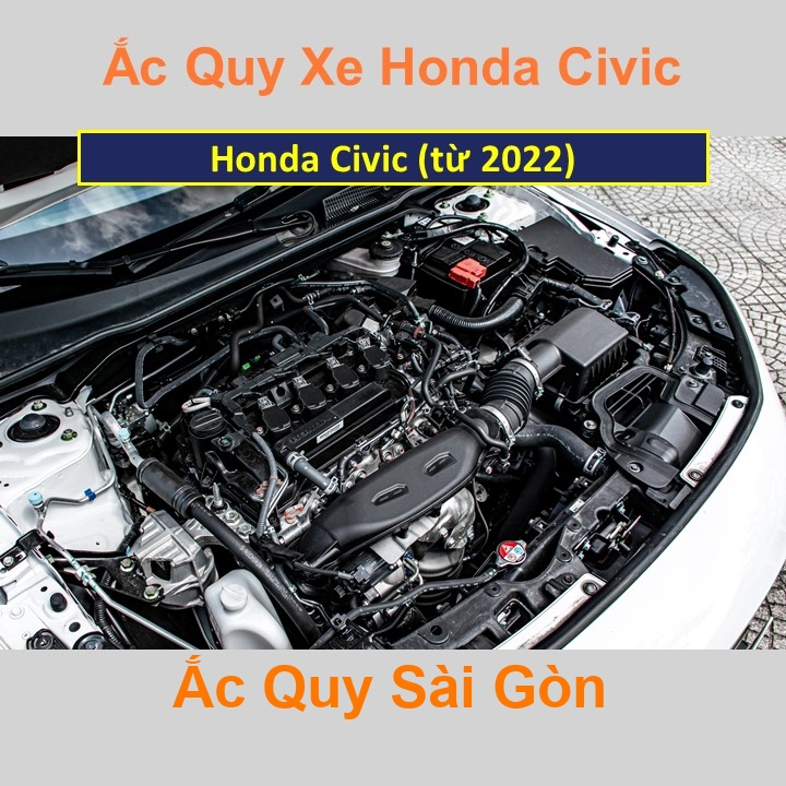 Bình ắc quy xe Honda Civic (từ 2022) Công suất tầm 60Ah, 62Ah (cọc chìm – cọc nghịch) với các mã bình ắc quy phổ biến như Din60, Din62 ... Bình acquy