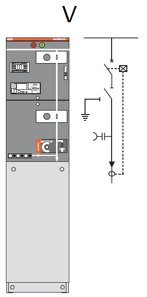 Ngăn máy cắt 24kV 20kA/1s, rơ le REF603, biến dòng CT2-CT5 (=V= 325)