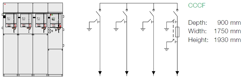 CCCF-40.5kV- Tủ chưa gồm cầu chì