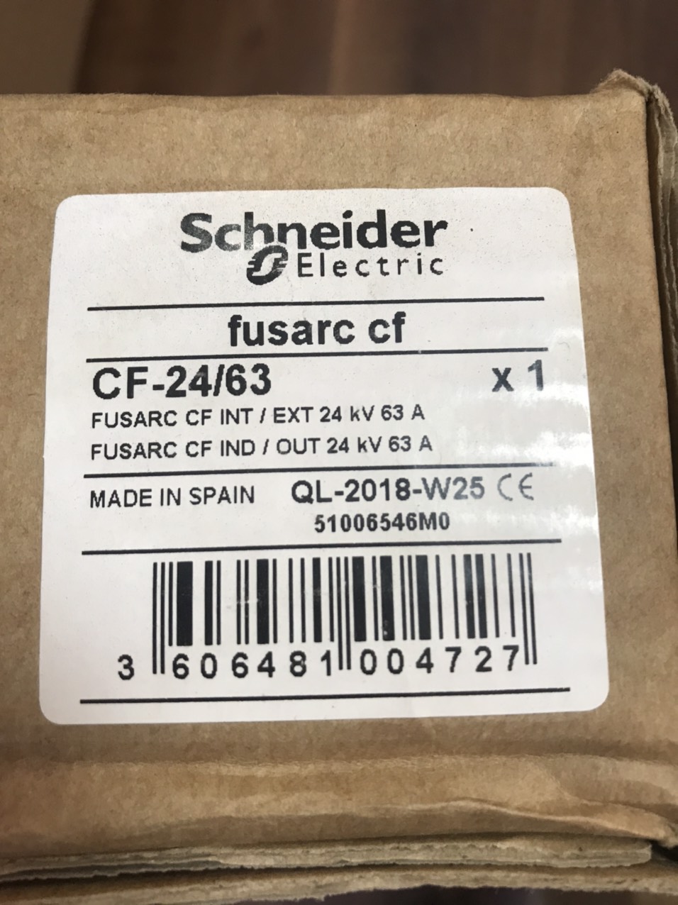 Cầu chì ống 24kV 63A Schneider / Tây Ban Nha (Schneider Fuse / Spain)