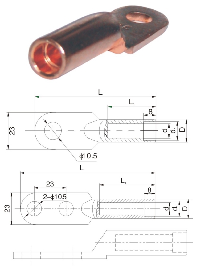 Đầu cốt Đồng đúc màu đỏ M240mm2 - Việt Nam