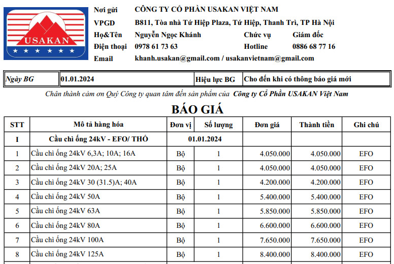 EFO 24kV - 01.2024