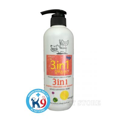 Sữa tắm cho chó Farris Forcans 3in1 550ml siêu dưỡng lông