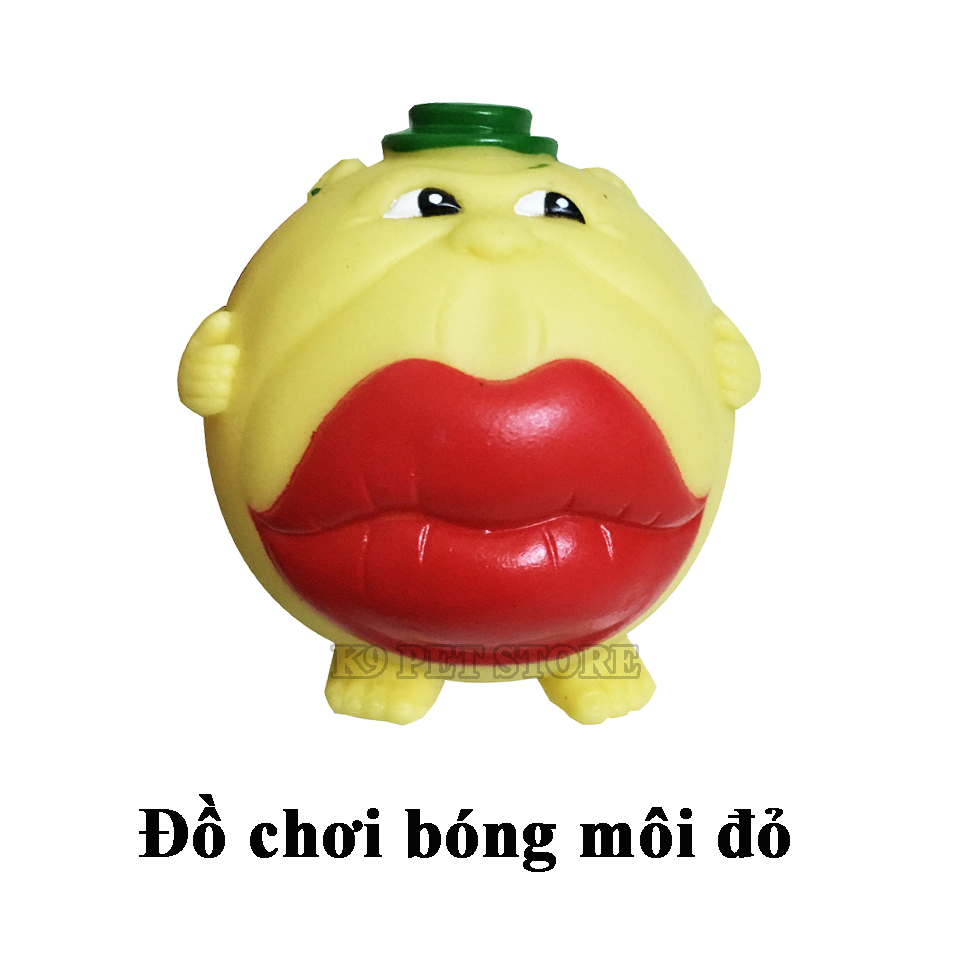 Đồ chơi cho chó gặm kêu chút chít bóng môi đỏ