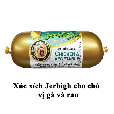 Jerhigh Hogdog Bar 150gr - Xúc xích cho chó vị gà và rau