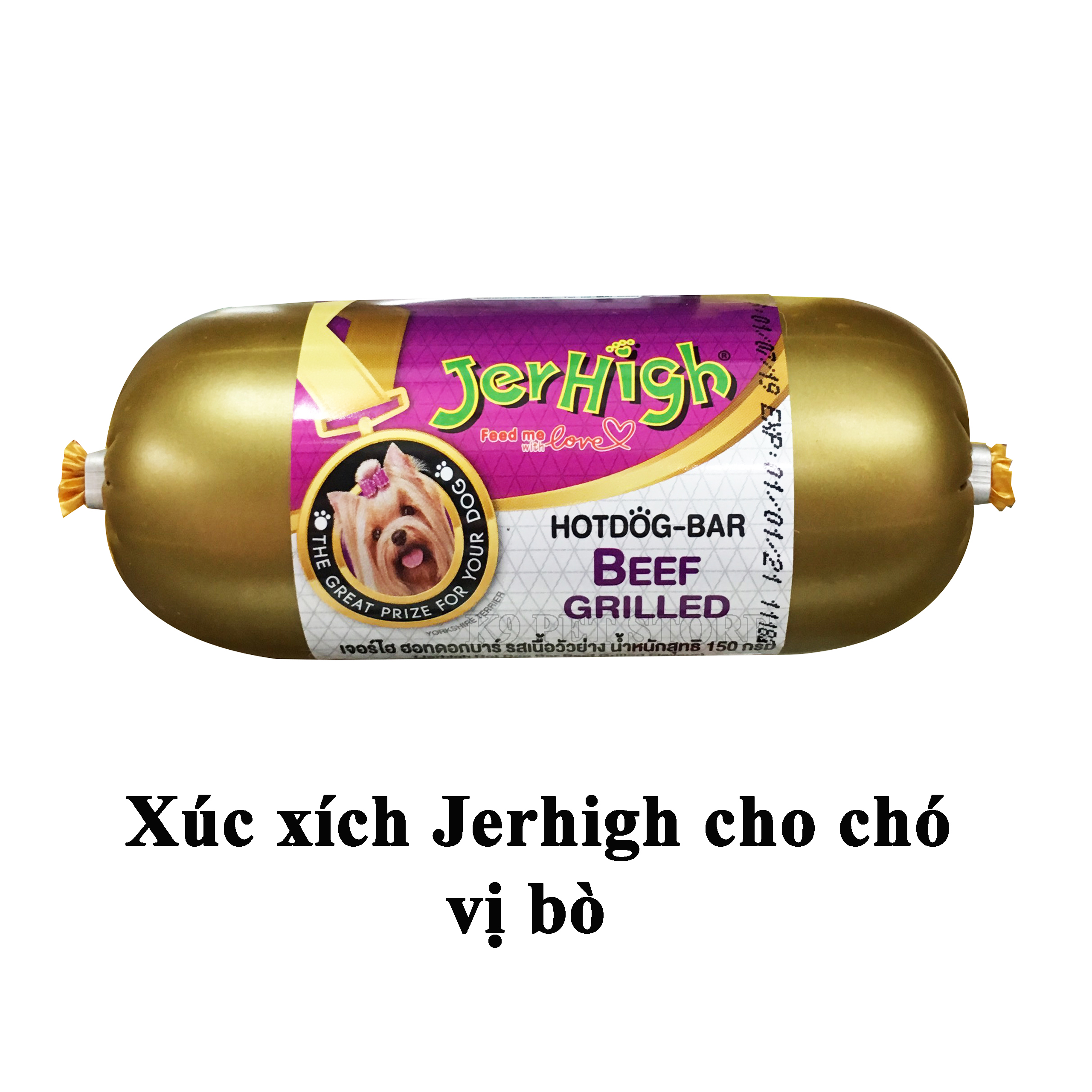 Jerhigh Hogdog Bar 150gr - Xúc xích cho chó vị bò