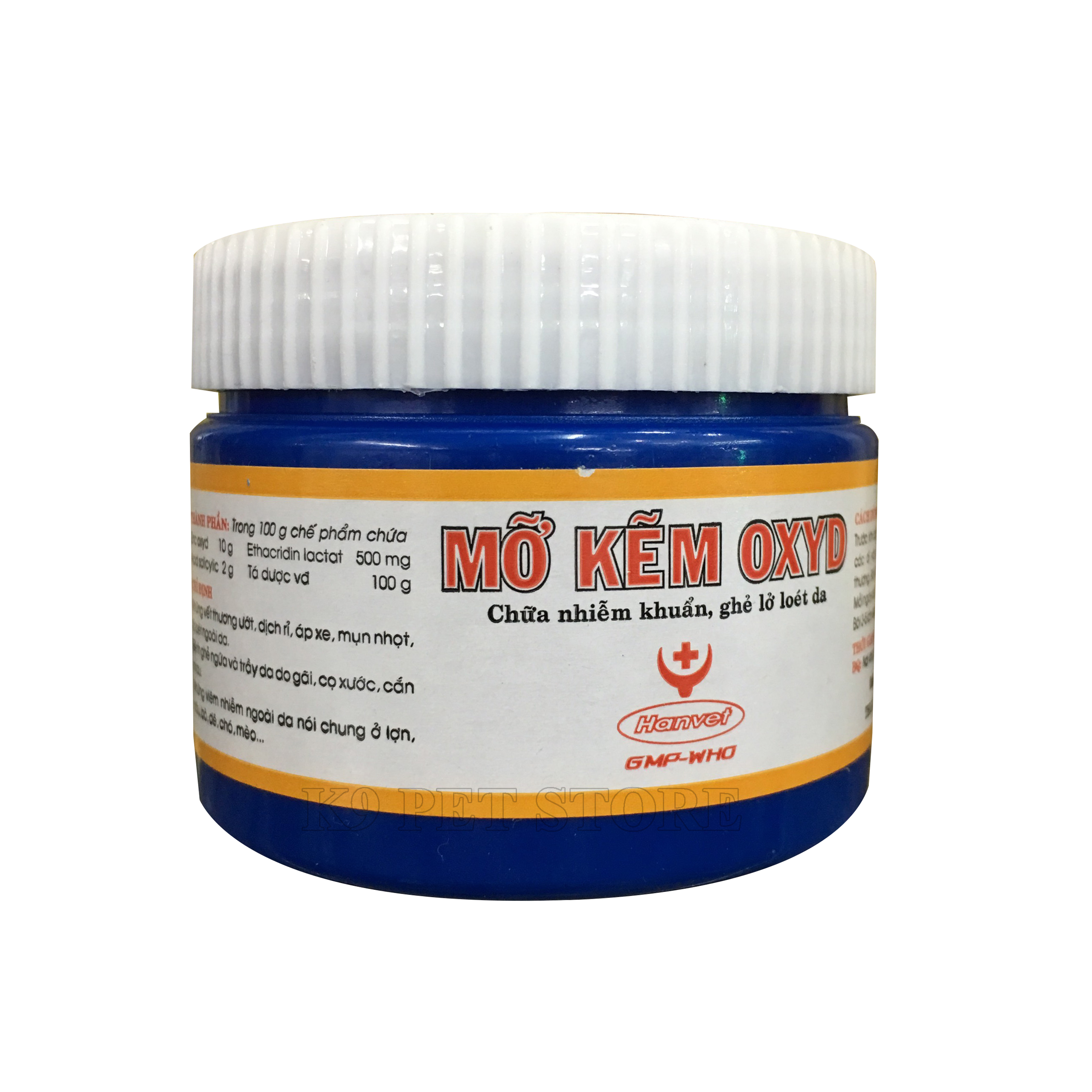 Mỡ bôi vết ghẻ chó mèo - Mỡ cho chó mèo - Hanvet Kẽm Oxyd