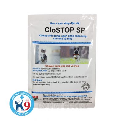 Men tiêu hóa vi sinh sống đậm đặc CloSTOP cho chó mèo