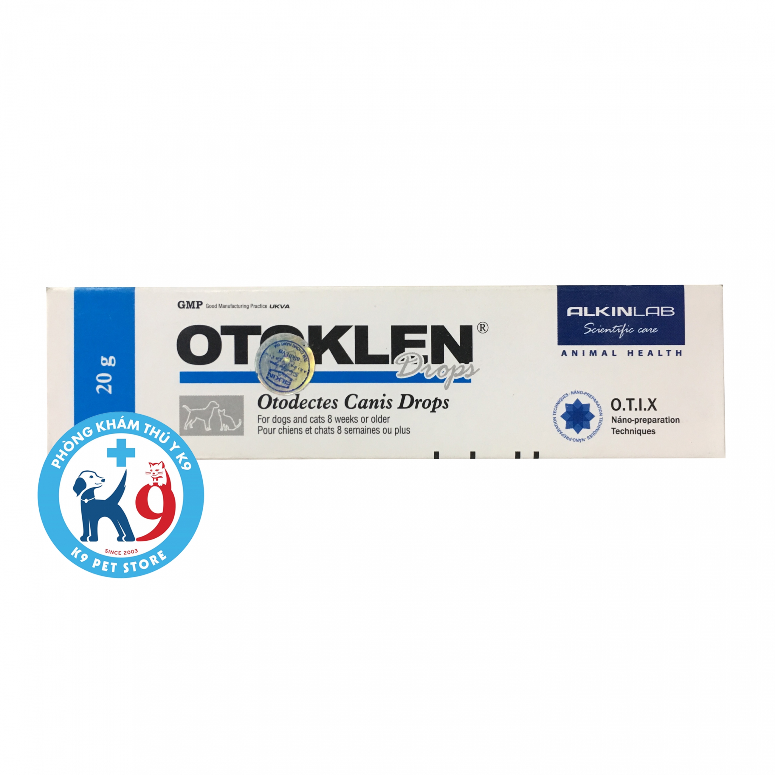 Trị viêm tai chó mèo Alkin Otoklen 20gr (hàng nhập khẩu Kỳ Nam)