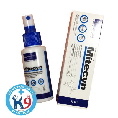 Alkin Mitecyn - Trị ghẻ, nấm, viêm da cho chó mèo 50ml (hàng nhập khẩu Kỳ Nam)
