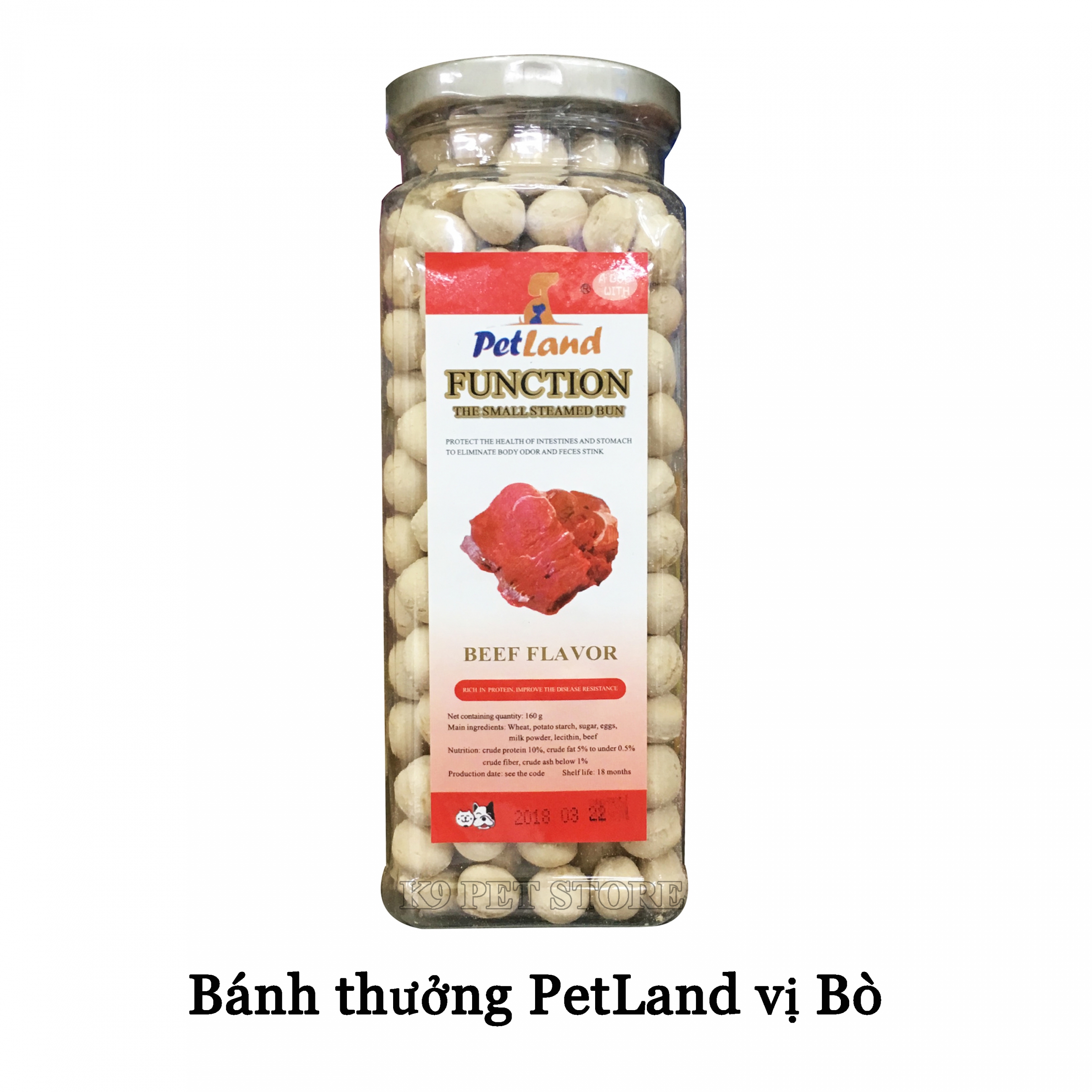 Bánh thưởng Petland Function cho chó vị Bò 160gr