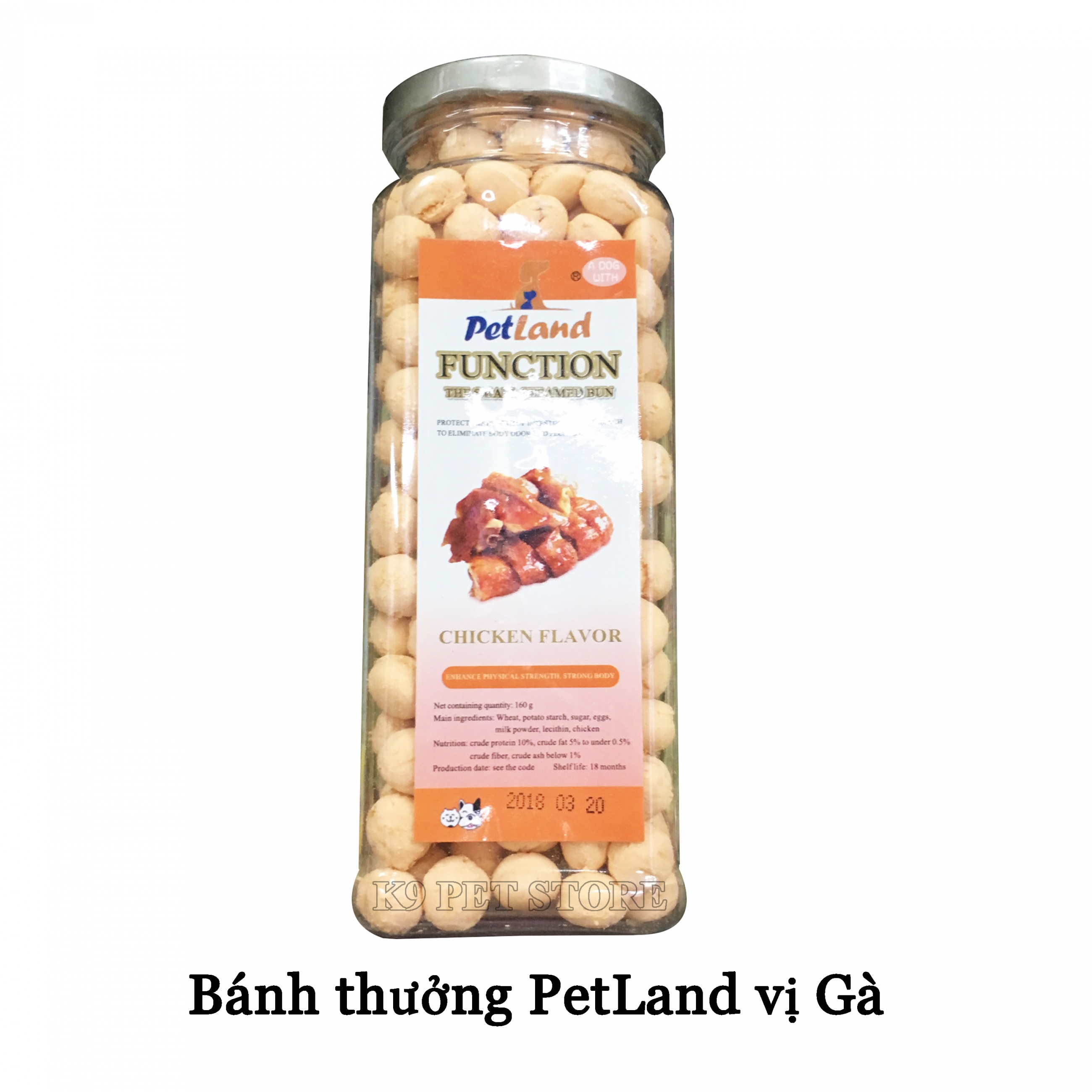 Bánh thưởng Petland Function cho chó vị Gà 160gr