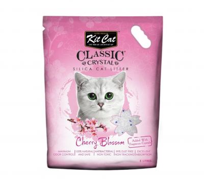 Cát thủy tinh Kitcat Classic Crystal túi 5l hương hoa anh đào