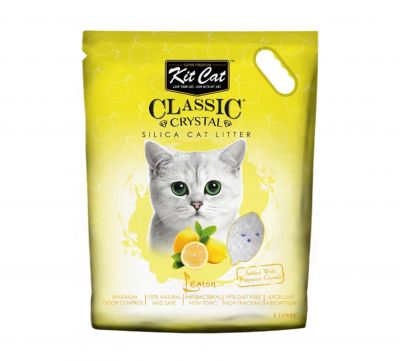 Cát thủy tinh Kitcat Classic Crystal túi 5l hương chanh
