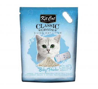 Cát thủy tinh Kitcat Classic Crystal túi 5l hương phấn