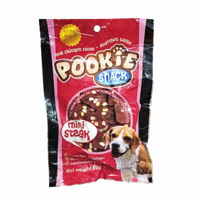 Bánh thưởng Pookie Snack Mini Steak cho chó gói 70gr