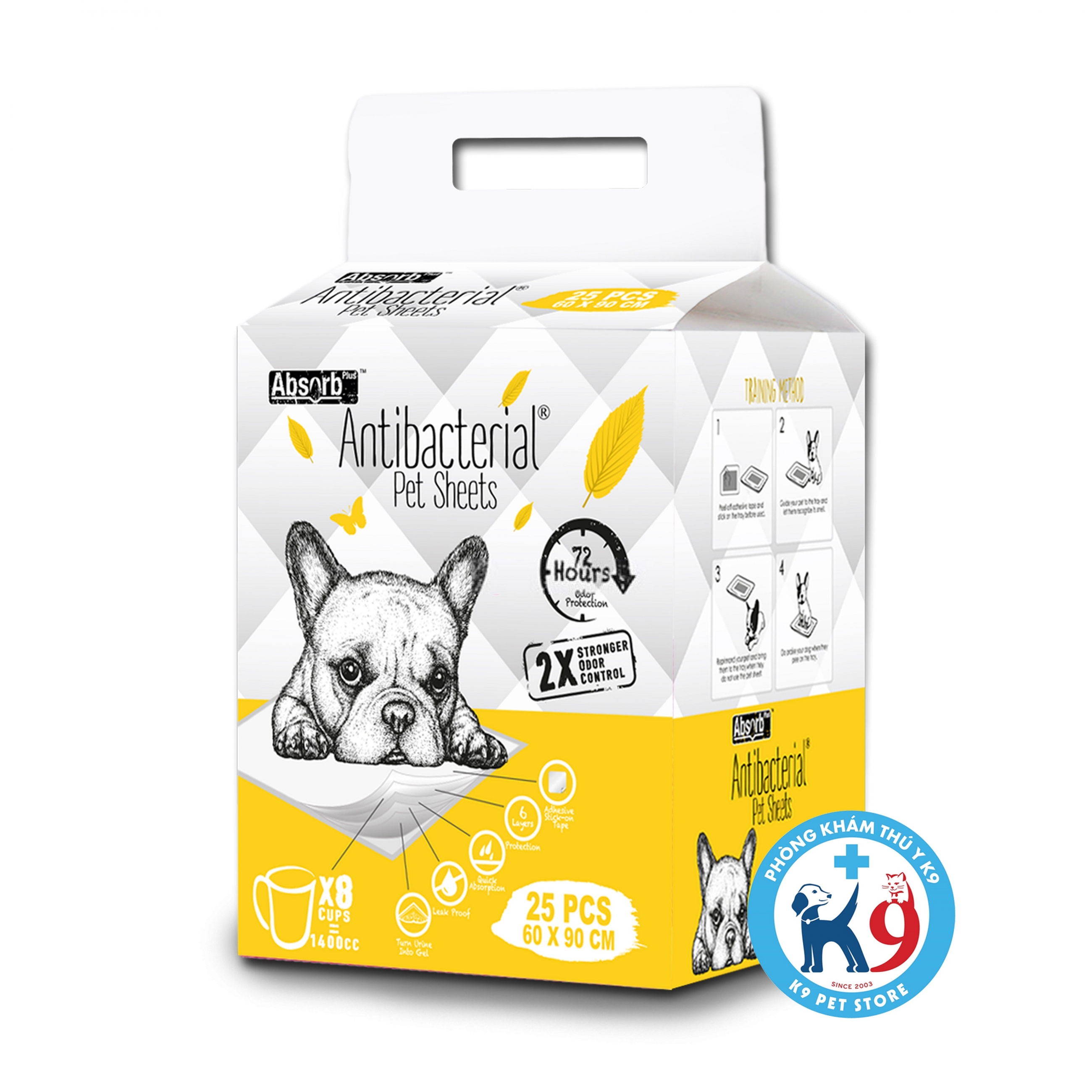 Tả lót vệ sinh kháng khuẩn Absorb 60*90 25 miếng