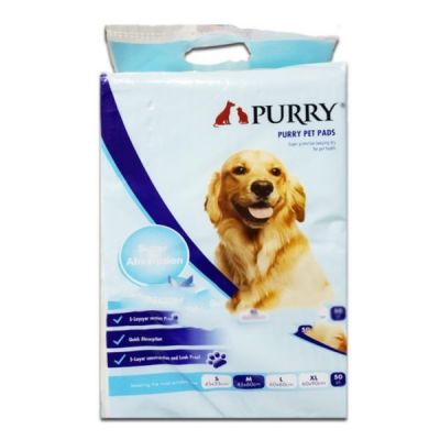Tả lót vệ sinh màu trắng cho chó mèo Purry 45*60 50 miếng