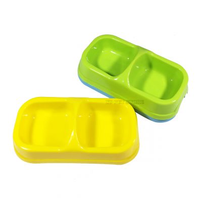 Tô nhựa đôi cho chó mèo size S 20*10cm