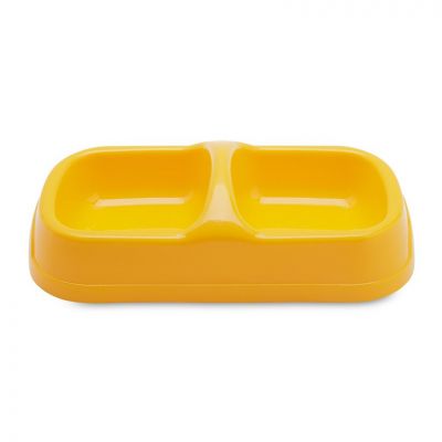 Tô nhựa đôi cho chó mèo size L 27.5*14.5cm