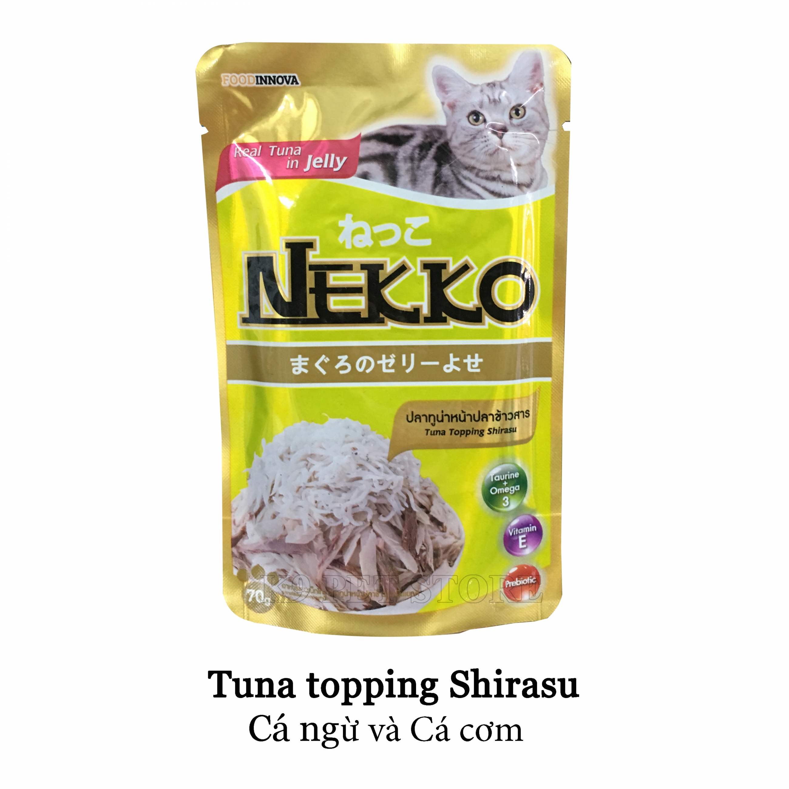 Pate Nekko cho mèo lớn vị Cá ngừ và Cá cơm 70gr