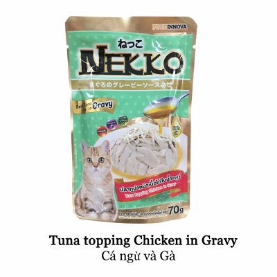 Pate Nekko cho mèo lớn vị Cá ngừ và Gà 70gr