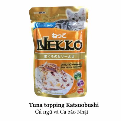 Pate Nekko cho mèo lớn vị Cá ngừ và Cá bào Nhật 70gr
